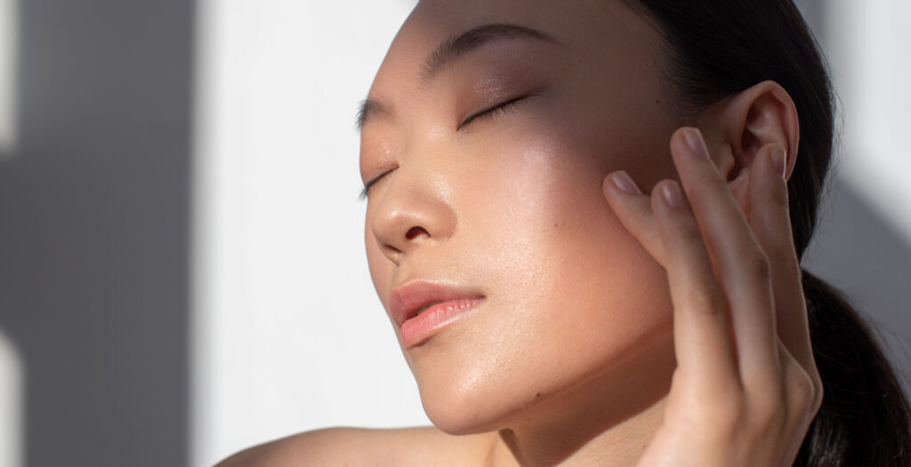 cosmética con efecto flash